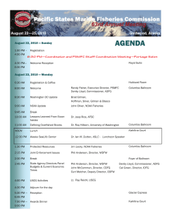 Agenda for the 63rd Annual PSMFC Meeting