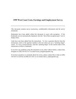 Survey instrument and instructions