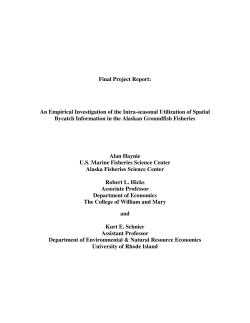 An Empirical Investigation of the Intra-seasonal Utilization of Spatial Bycatch Information in the Alaskan Groundfish Fisheries
