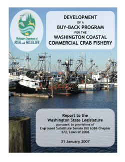 Development of a Buy-Back Program for the Washington Coastal Commercial Crab Fishery (2006)