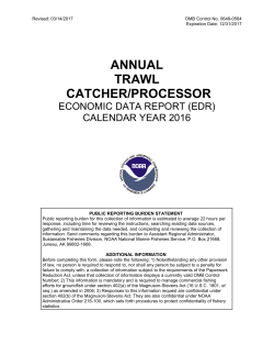 Economic Data Report(EDR) for Calendar Year 2016