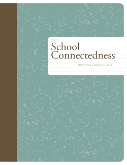 School Connectedness - Improving Students' Lives
