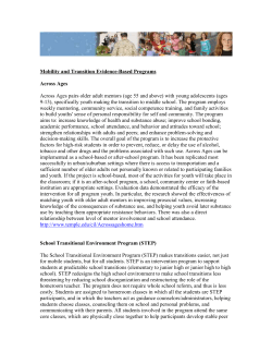 Evidence-Based Programs