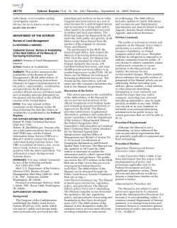 Federal Register Notice of Availability