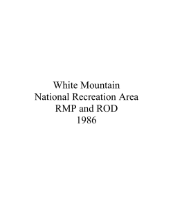White Mountain National Recreation Area RMP