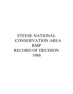 Steese National Conservation Area RMP