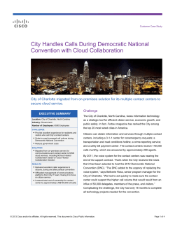 City Delivers Excellent Caller Experience During Political Convention