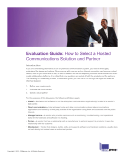 Cloud Evalutation Guide