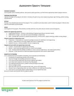 Assessment Report Template:
