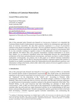 A Defense of Cartesian Materialism