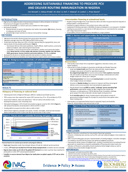 C Wonodi-Sustainable Financing for Routine Immunization in Nigeria