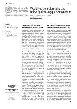 Pneumococcal Conjugate Vaccine for Childhood Immunization