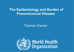 The Epidemiology and Burden of Pneumococcal Disease
