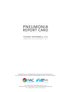 2010 Pneumonia Report Card