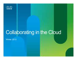 Collaborate with Cisco WebEx Cloud: Presentation