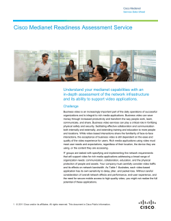 Cisco Medianet Readiness Assessment