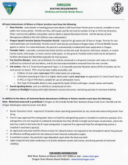 View Oregon Boating Requirements Brochure