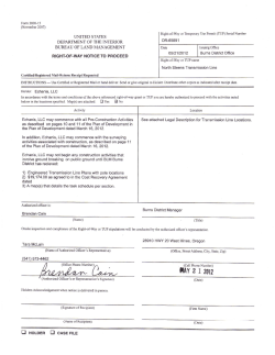 Right of Way Notice to Proceed