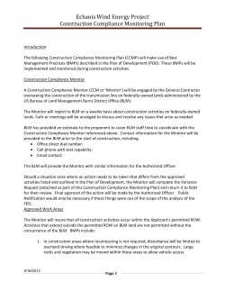 Construction Compliance Monitoring Plan