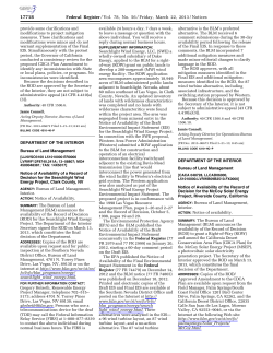 BLM published in the Federal Register