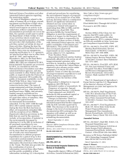 EPA published in the Federal Register