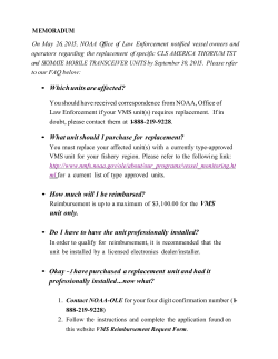 September 30, 2015 CLS AMERICA TST and SKYMATE VMS Unit Replacement FAQ's