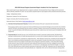 2012 13 annual assessment report to the college-AFYE