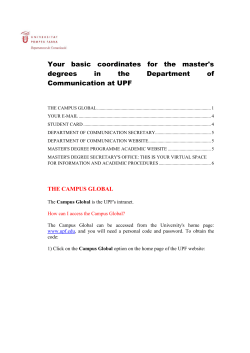 Las coordinadas b sicas para los m steres del Departamento de Comunicaci n de la UPF