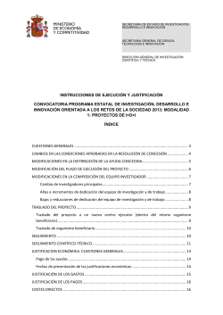 Instruccions d'execuci i justificaci de Projectes 2013 - Retos