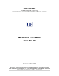 Hereford Funds unaudited semi annual report 2012 03 31