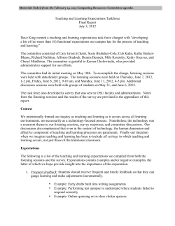 Teaching and Learning Expectations Taskforce Final Report
