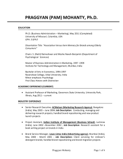 Pam Mohanty CV