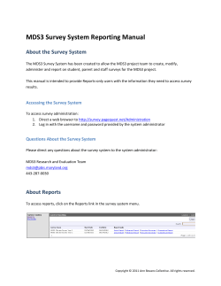 MDS 3 Climate Survey District Manual