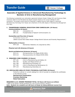 Manufacturing Management from AAS in Advanced Manufacturing Technology