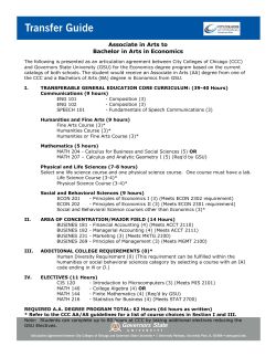 Economics - Bachelor of Arts