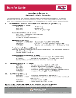 Economics - Bachelor of Arts