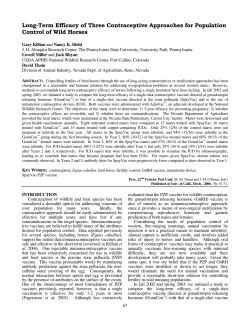 Long-term efficacy of three contraceptive approaches for population control of wild horses.
