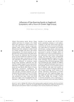 Influences of free-roaming equids on sagebrush ecosystems, with a focus on Greater Sage-Grouse