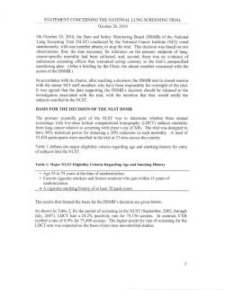 National Lung Screening Trial
