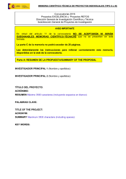 Mem ria cient fica per Projectes Individuals