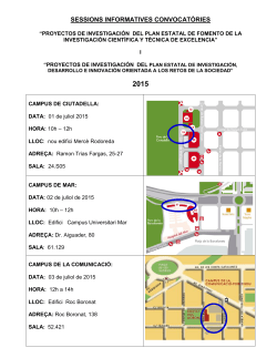 Calendari de sessions