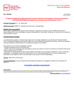 Resum convocat ria 2013