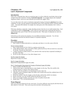 05 Hydrated Compounds