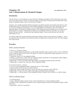 02 Measurements and Chemical Changes