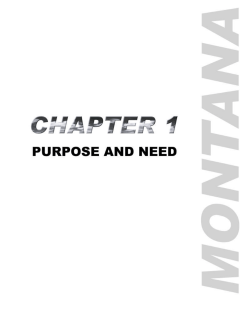 Chapter 1--Purpose and Need