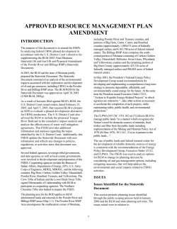 Approved Resource Management Plan Amendment