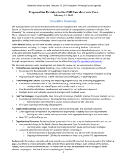 Baccalaureate Core Review Committee