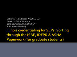 2016 Illinois Credentialing Workshop for Students