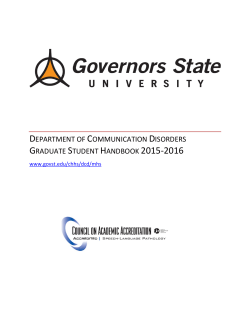 2015-2016 CDIS Graduate Student Handbook