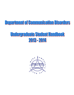2013-2014 CDIS Undergraduate Handbook